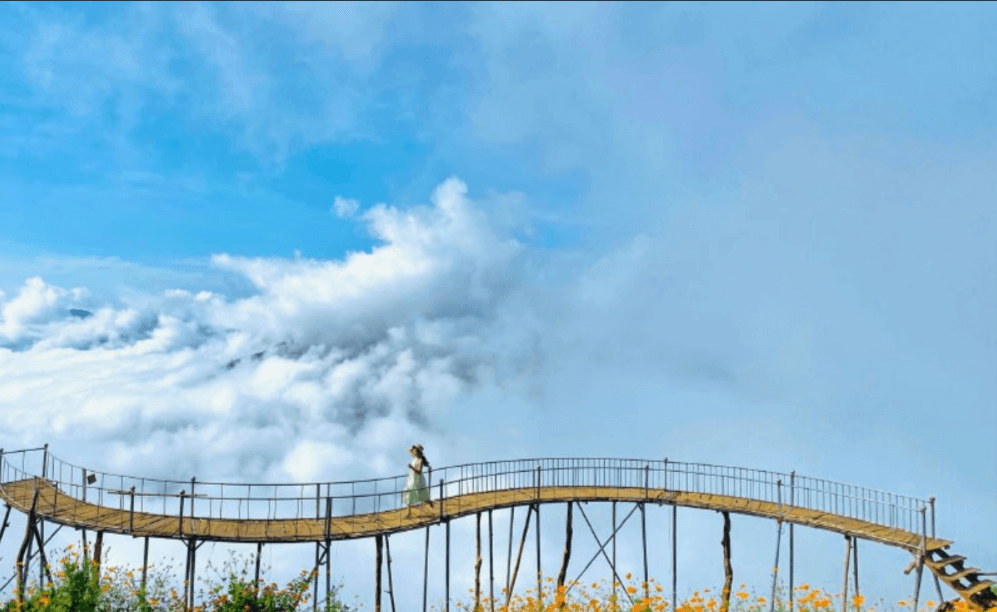 Sau một hành trình dài bạn sẽ được ngắm tận mắt "biển mây" tại Pà Cò