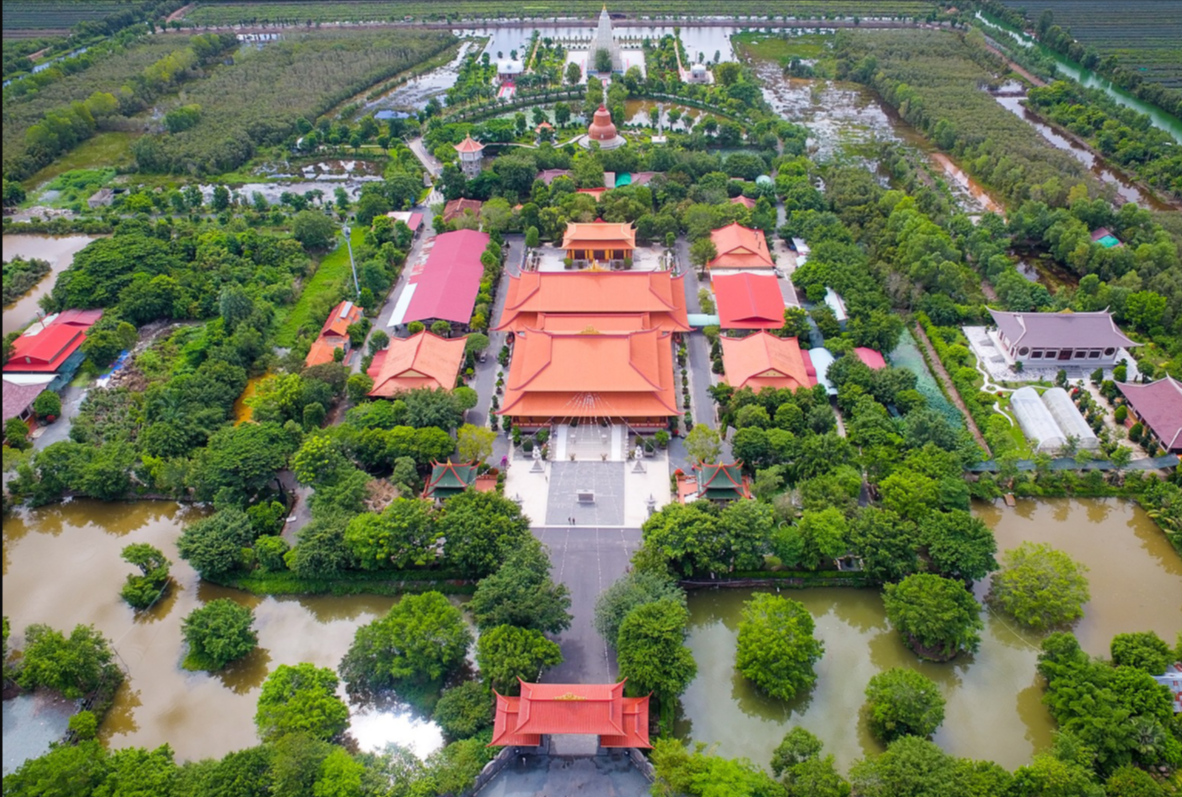 Thiền viện Trúc Lâm Chánh Giác nhìn từ trên cao